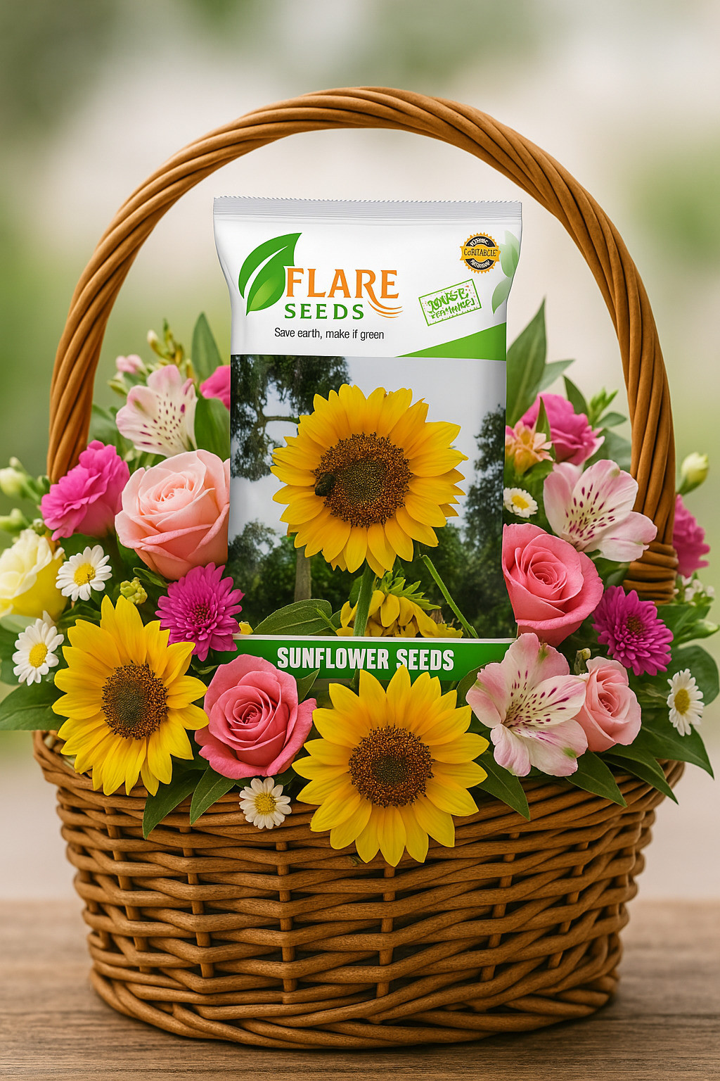 Sunflower Seeds for Planting and Gardening (100 Seeds) - Best for Home Gardening