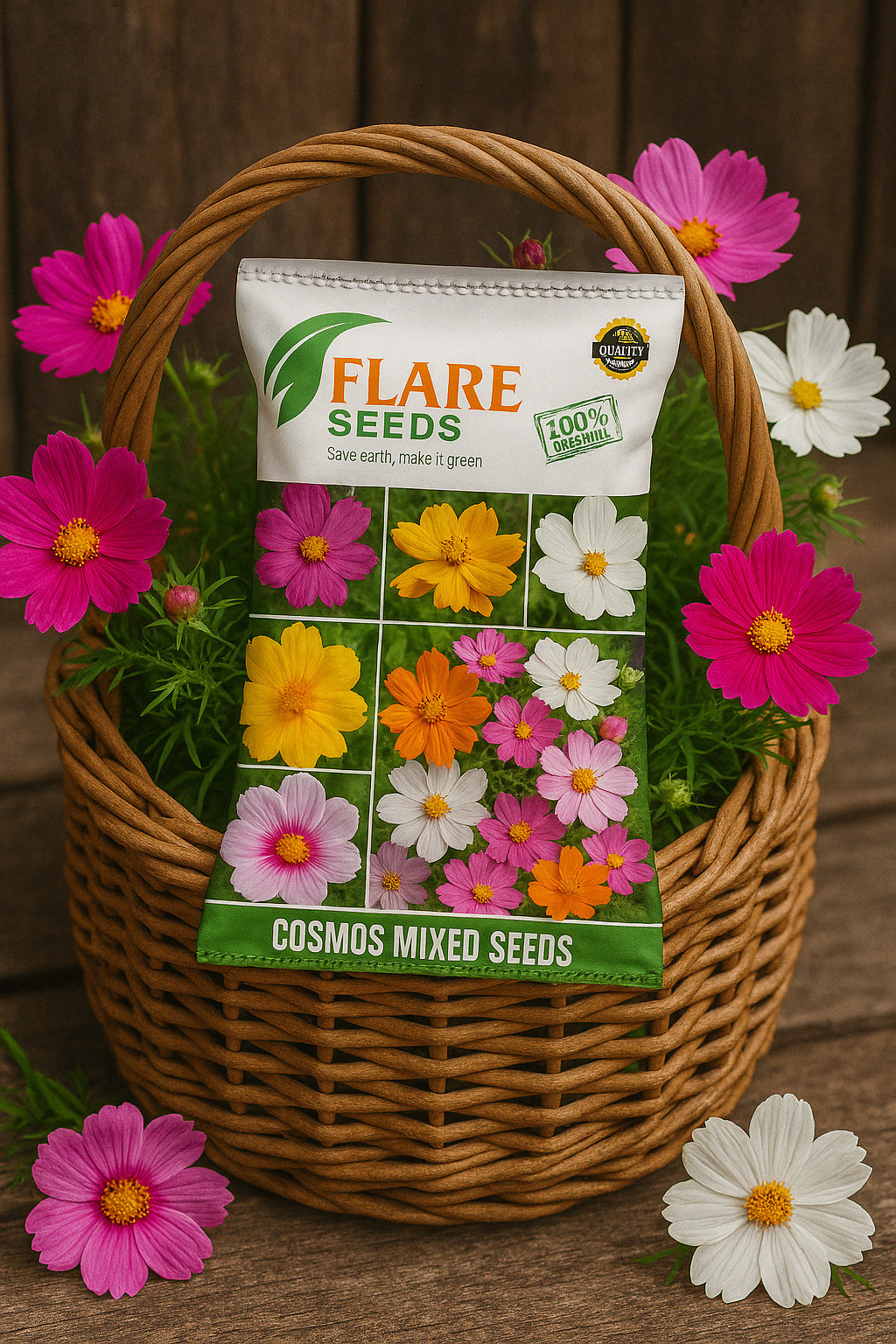 Cosmos Mix flower seed, Cosmos high germination Seed (100 per packet)